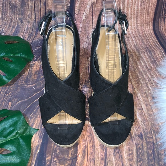 Apt. 9 Shoes - APT. 9 - Black Suede Wedges